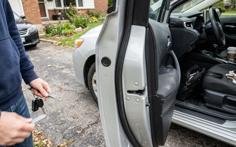 Undamaged door seal and paintwork after opening