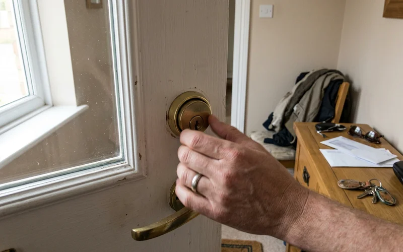 Loose cylinder moving in the door