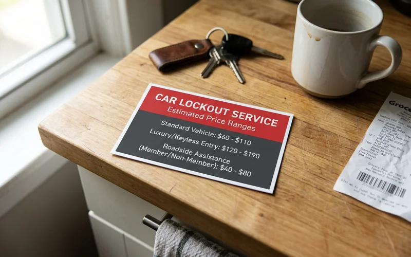 Car lockout price range card