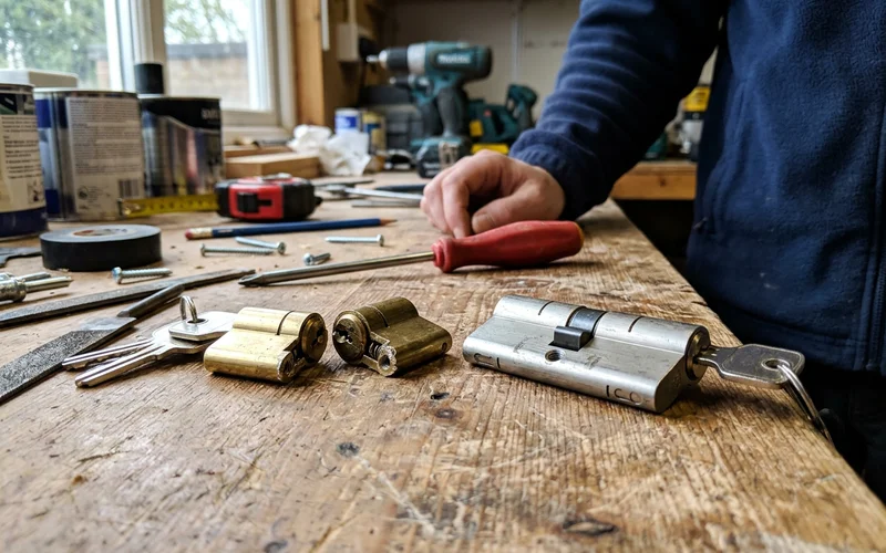 Snapped standard cylinder beside an intact anti-snap cylinder
