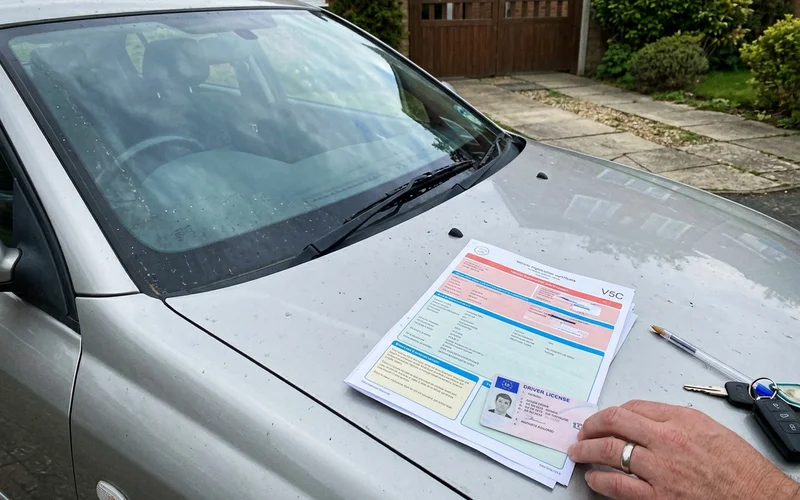 Vehicle documents used for an ownership check