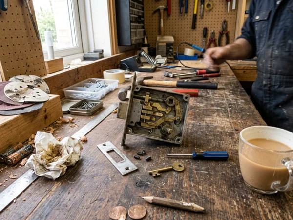 Mortice deadlock opened up on the workbench