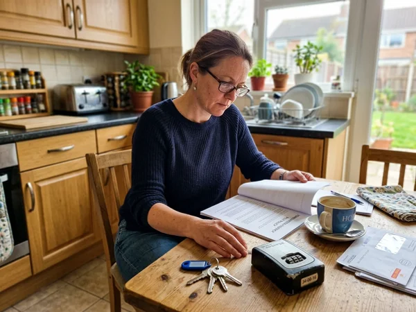 Homeowner checking insurance lock requirements