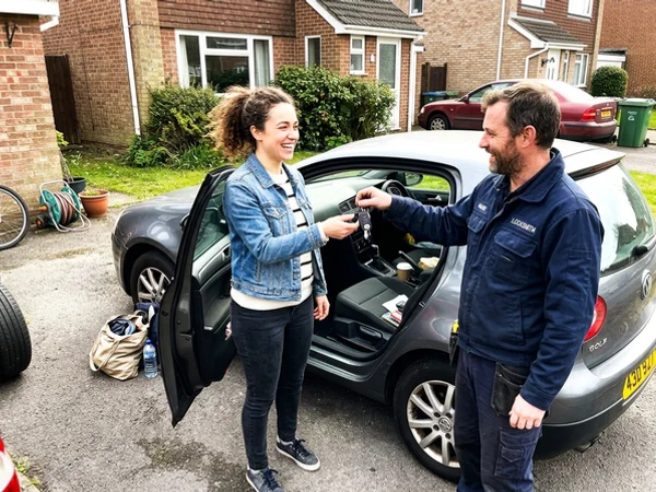 Driver back in their car after a Waterford car lockout